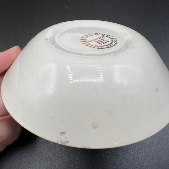 British Empire Ware Treasure O'Gold Fruit Dessert Sauce Bowl 22K Gilt Set of 4 - Picture 8 of 15